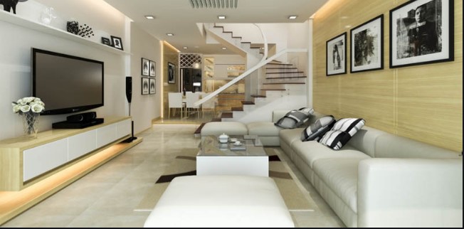 Thiết kế nội thất phòng khách hiện đại thì yếu tố đầu tiên chính là thoáng và gọn được quan tâm hàng đầu.