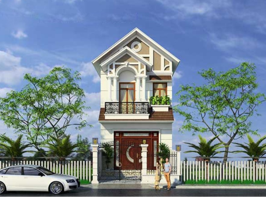 Nhà ống 2 tầng mái thái đẹp