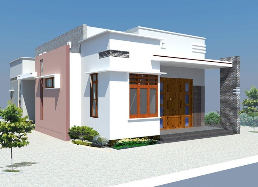 Nhà cấp 4 mái bằng diện tích 150m2 đang được ưa chuộng ở nông thôn