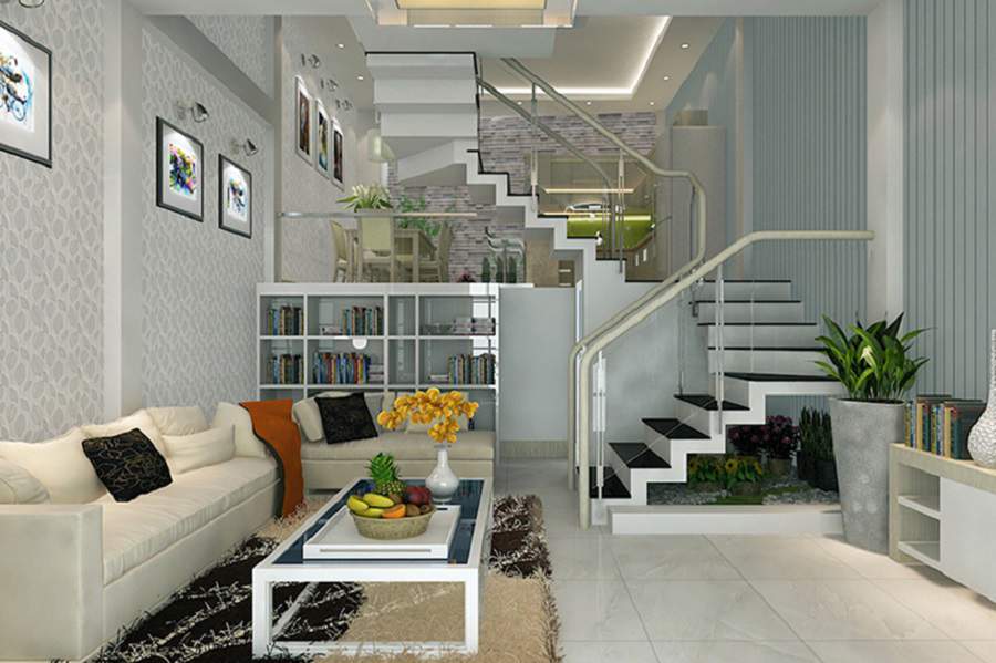 Mẫu phòng khách nhà ống 6m dành cho gia chủ tham khảo