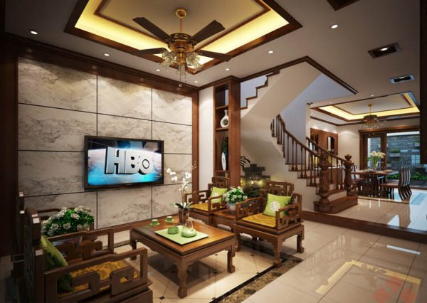 Thiết kế nội thất phòng khách cho nhà ống đẹp hiện đại 1