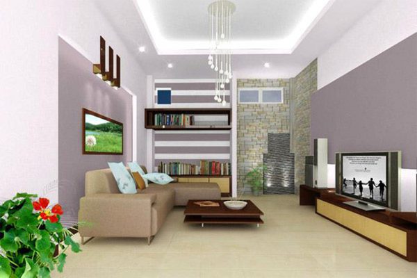 Thiết kế nội thất phòng khách cho nhà ống đẹp hiện đại