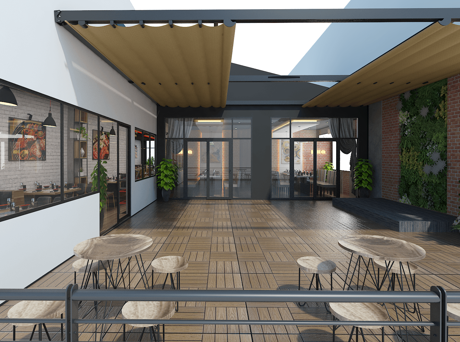 thiết kế nhà hàng lẩu nướng đẹp mắt