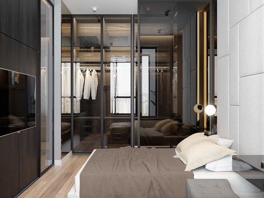 Thiết kế nhà chung cư 2 phòng ngủ cho người mệnh Kim